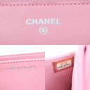 Sac à bandoulière Wallet-On-Chain en cuir lisse rose - Chanel