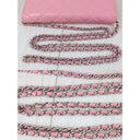 Sac à bandoulière Wallet-On-Chain en cuir lisse rose - Chanel
