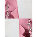 Sac à bandoulière Wallet-On-Chain en cuir lisse rose - Chanel