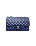 Sac à bandoulière Timeless 11.12 en cuir caviar bleu - Chanel