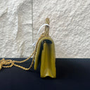 Sac à bandoulière Wallet On Chain en cuir lisse vert olive - Chanel