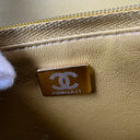 Sac à bandoulière Wallet On Chain en cuir lisse vert olive - Chanel