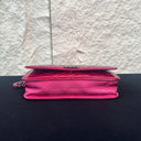 Sac à bandoulière Wallet On Chain en cuir verni rose - Chanel