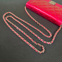 Sac à bandoulière Wallet On Chain en cuir verni rose - Chanel