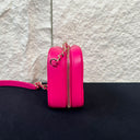 Sac à bandoulière Camera CC en cuir lisse rose - Chanel