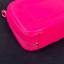 Sac à bandoulière Camera CC en cuir lisse rose - Chanel