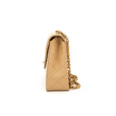 Sac à bandoulière Envelope en cuir lisse beige - Chanel