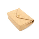 Sac à bandoulière Envelope en cuir lisse beige - Chanel