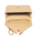 Sac à bandoulière Envelope en cuir lisse beige - Chanel