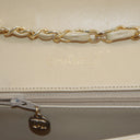 Sac à bandoulière Envelope en cuir lisse beige - Chanel