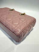 Sac à bandoulière Lady D-Joy en cuir lisse rose - Christian Dior