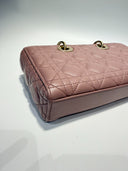 Sac à bandoulière Lady D-Joy en cuir lisse rose - Christian Dior