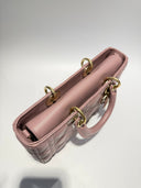 Sac à bandoulière Lady D-Joy en cuir lisse rose - Christian Dior