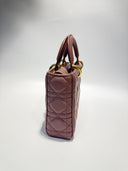 Sac à bandoulière Lady D-Joy en cuir lisse rose - Christian Dior