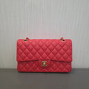 Sac à bandoulière Timeless 11.12 en cuir lisse rouge - Chanel