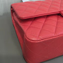 Sac à bandoulière Timeless 11.12 en cuir lisse rouge - Chanel