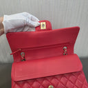 Sac à bandoulière Timeless 11.12 en cuir lisse rouge - Chanel