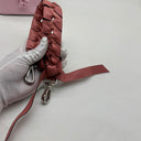 Sac à bandoulière Mini Lady Dior en satin rose - Christian Dior