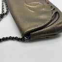 Sac à bandoulière Wallet On Chain en cuir doré - Chanel