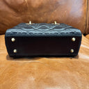 Sac à bandoulière Lady Dior Small en satin noir - Christian Dior
