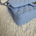 Sac à bandoulière Timeless 11.12 en cuir caviar bleu - Chanel
