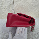Sac à bandoulière Jumbo en cuir caviar rouge - Chanel