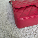 Sac à bandoulière Jumbo en cuir caviar rouge - Chanel