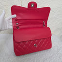 Sac à bandoulière Jumbo en cuir caviar rouge - Chanel