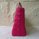 Sac à bandoulière Lady Dior Large en cuir lisse rose - Christian Dior