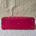 Sac à bandoulière Lady Dior Large en cuir lisse rose - Christian Dior
