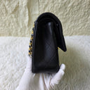 Sac à bandoulière Timeless 25CM en cuir lisse noir - Chanel