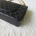 Sac à bandoulière Timeless 25CM en cuir lisse noir - Chanel