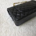 Sac à bandoulière Timeless 25CM en cuir lisse noir - Chanel
