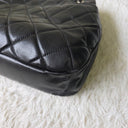 Sac à bandoulière Cabas Shopping Tote en cuir caviar noir - Chanel