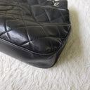 Sac à bandoulière Cabas Shopping Tote en cuir caviar noir - Chanel