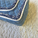 Sac à bandoulière Timeless 25CM en denim tressé bleu - Chanel