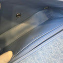 Sac à bandoulière Timeless 25CM en denim tressé bleu - Chanel