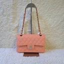 Sac à bandoulière Timeless 23CM en cuir lisse orange clair - Chanel