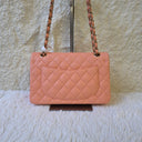 Sac à bandoulière Timeless 23CM en cuir lisse orange clair - Chanel