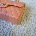 Sac à bandoulière Timeless 23CM en cuir lisse orange clair - Chanel