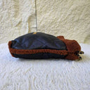 Sac à bandoulière Chanel 22 en cuir d'agneau retourné marron - Chanel