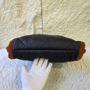 Sac à bandoulière Chanel 22 en cuir d'agneau retourné marron - Chanel