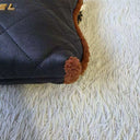 Sac à bandoulière Chanel 22 en cuir d'agneau retourné marron - Chanel
