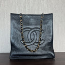 Sac Tote Bag en cuir noir - Chanel