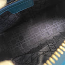 Sac à bandoulière Lady Dior Médium en cuir verni bleu - Christian Dior
