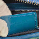 Sac à bandoulière Lady Dior Médium en cuir verni bleu - Christian Dior