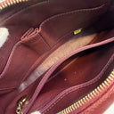Sac à bandoulière Camera en cuir matelassé chevron bordeaux - Chanel