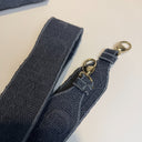 Sac à bandoulière Lady D-Lite en toile denim bleue - Christian Dior