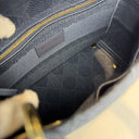 Sac à bandoulière Lady D-Lite en toile denim bleue - Christian Dior