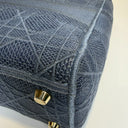 Sac à bandoulière Lady D-Lite en toile denim bleue - Christian Dior
